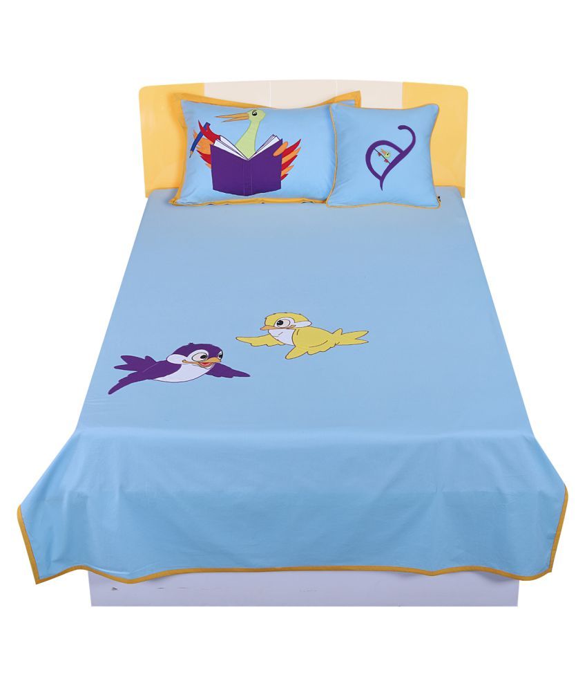     			Hugs'n'Rugs Cotton Single Bedsheet ( 250 cm x 150 cm )