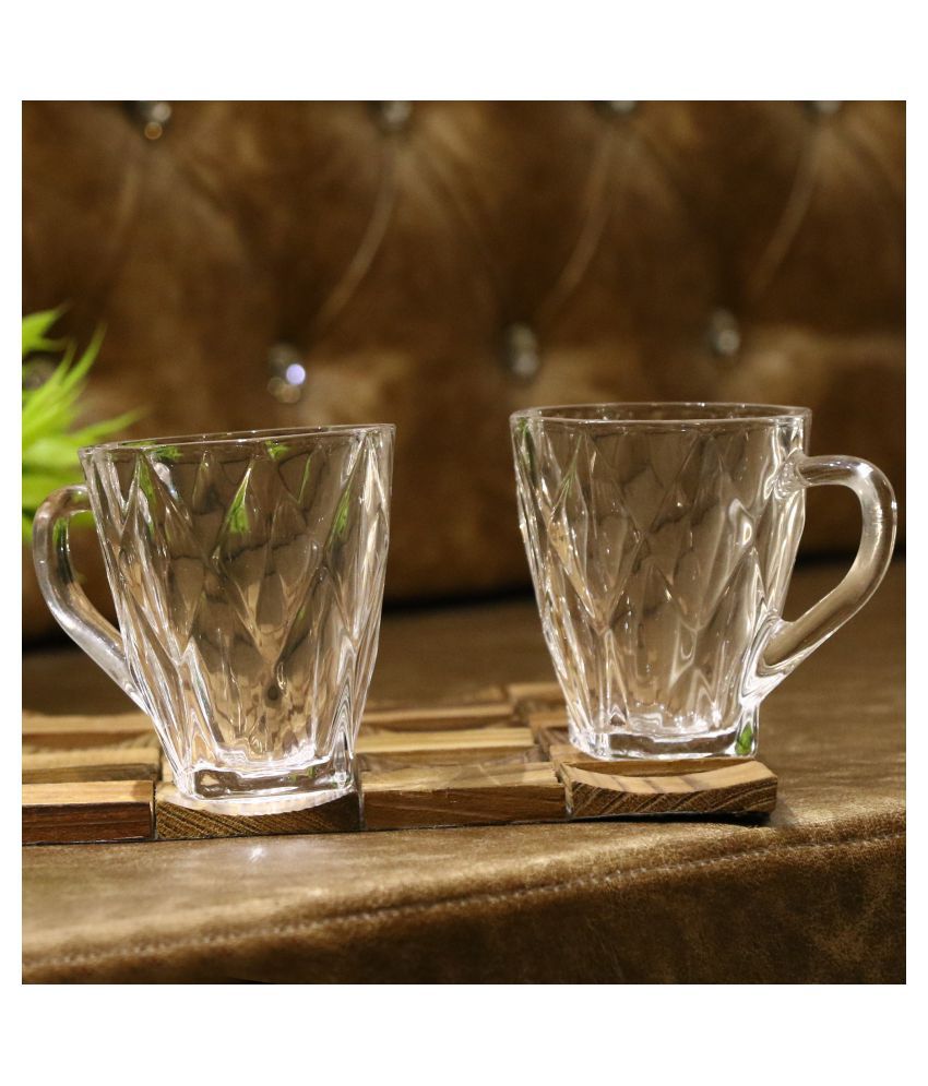     			Afast Glass Tea, Coffee Cup Set, Transparent, Pack Of 2, 140 ml