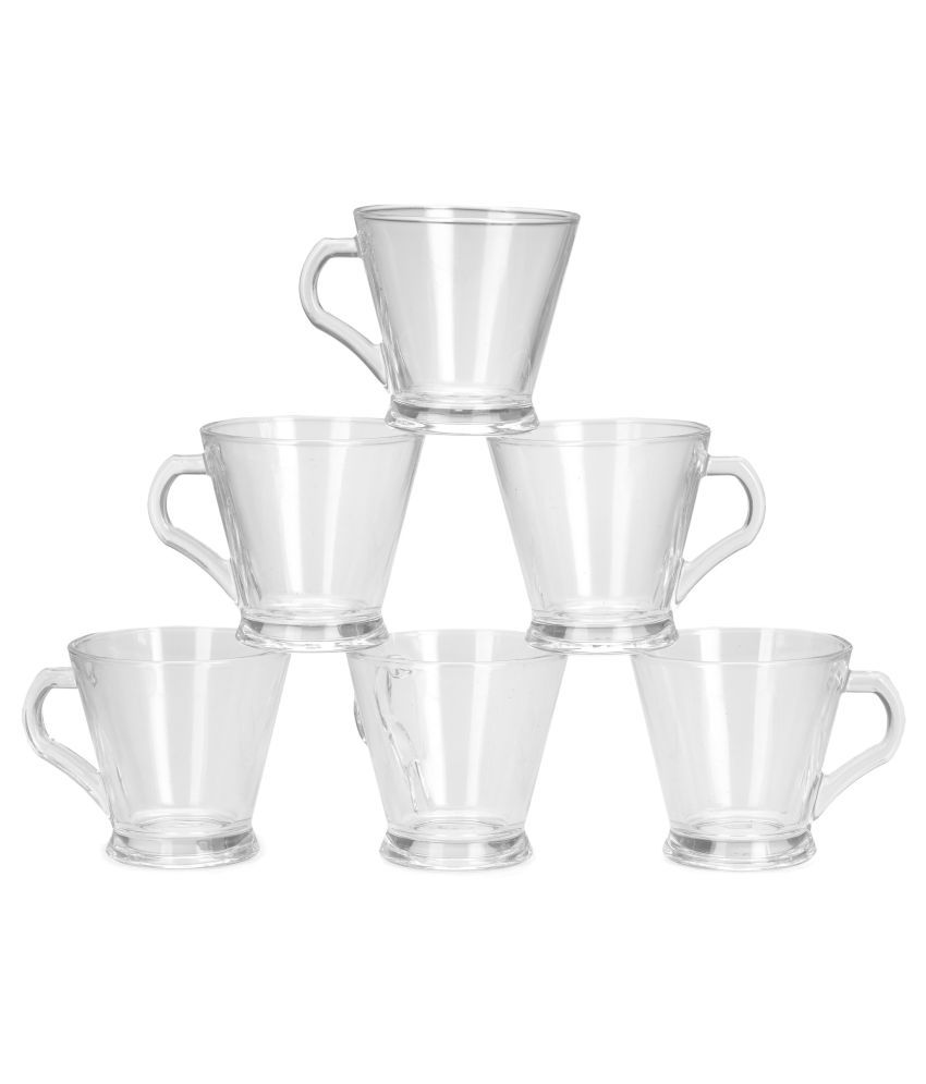     			Afast Glass Tea, Coffee Cup Set, Transparent, Pack Of 6, 100 ml
