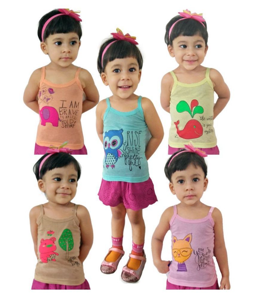     			HAP Kids Colored Camisole \Pack Of Five