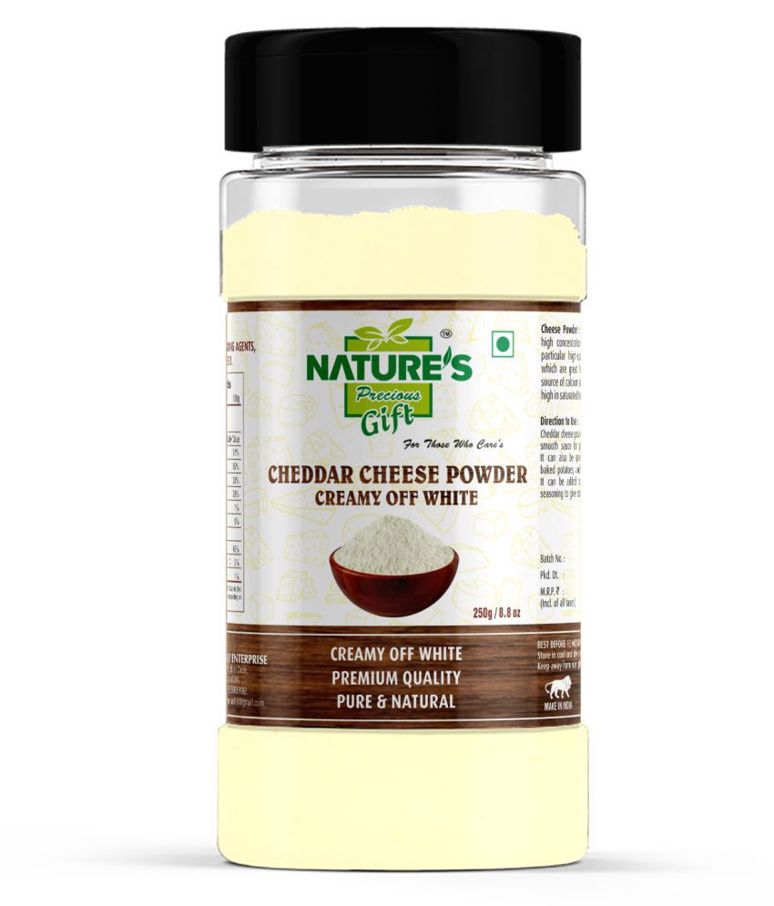     			Natures Gift Cheddar Cheese Powder (Off White) - 8.8 Oz Spice Jar Powder 250 gm