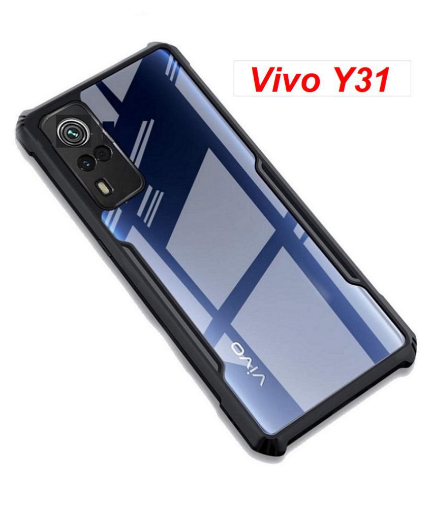     			Vivo Y31 Shock Proof Case JMA - Transparent Hybrid TPU Bumper Case