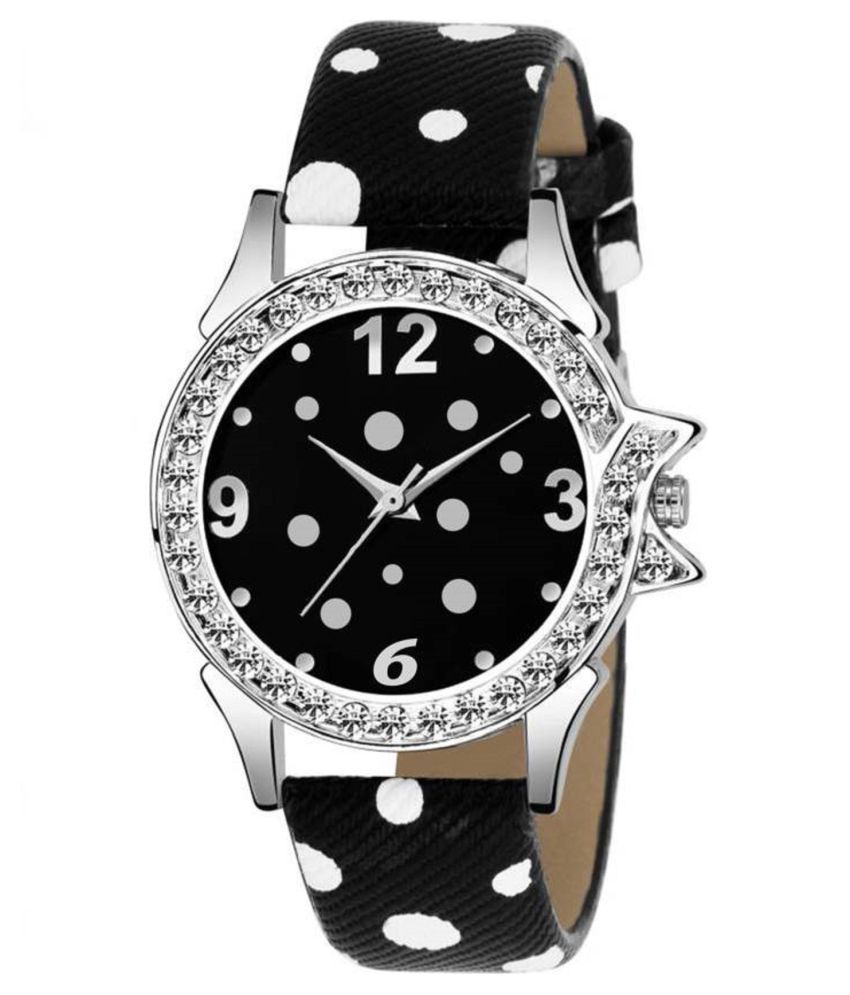     			newmen Leather Round Girl`s Analog Watch