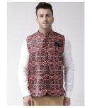 Hangup Brown Cotton Blend Nehru Jacket