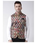 Hangup Brown Cotton Blend Nehru Jacket