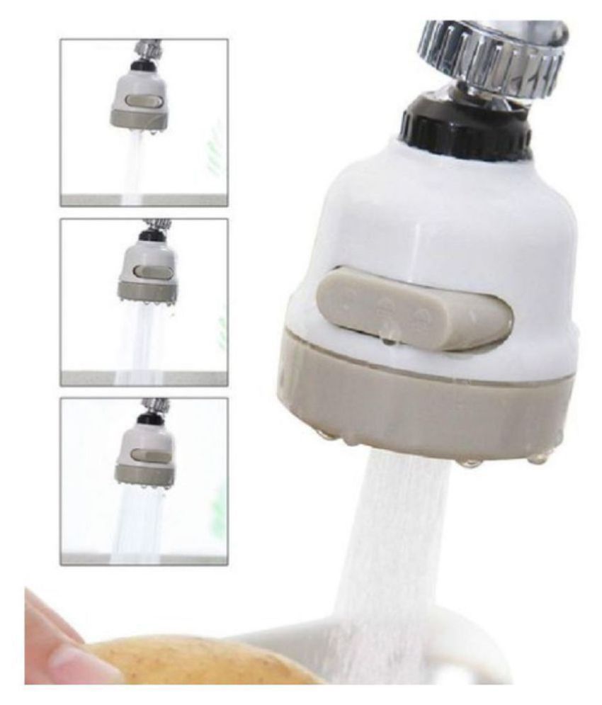360 Degree Rotating Water-Saving Sprinkler, Faucet Aerator, 3-Gear Adjustable Head Nozzle Splash-Proof Filter Extender Sprayer for Kitchen, Bathroom