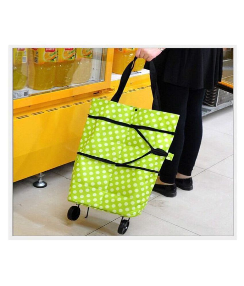     			ASQURE Foldable Shopping Trolley Bag for Vegetables and Grocery BAG - 1 PCS