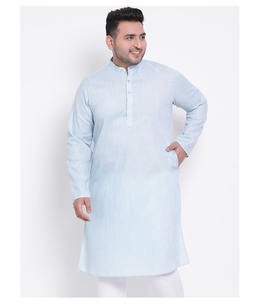     			Hangup Green Linen Kurta