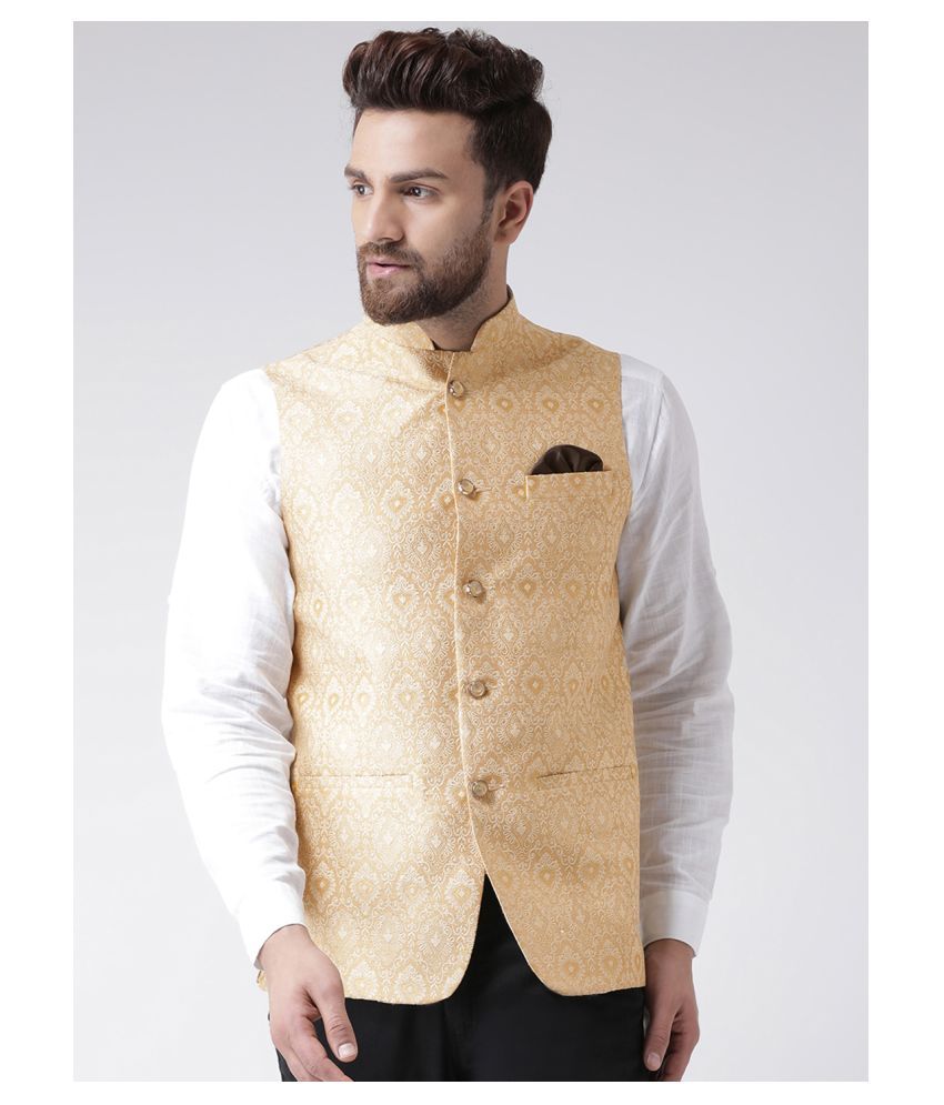     			Hangup Multi Cotton Blend Nehru Jacket