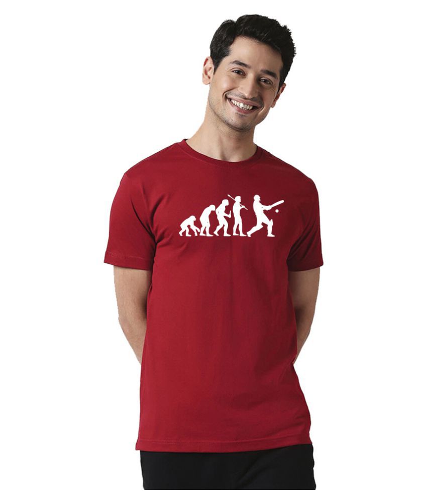     			DREAMKARTS - Maroon Cotton Regular Fit Men's T-Shirt ( Pack of 1 )