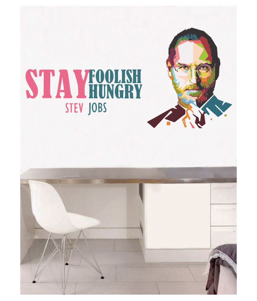     			Asmi Collection Steve Jobs Motivational Quotes Wall Sticker ( 25 x 106 cms )