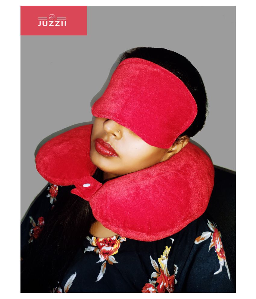     			JUZZII - Red Neck Pillow,Eye Shade ( Pack of 2 )