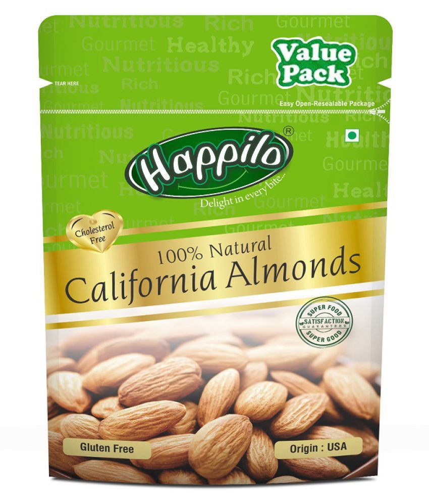     			Happilo 100% Natural Premium Californian Almonds 500g (Value Pack)