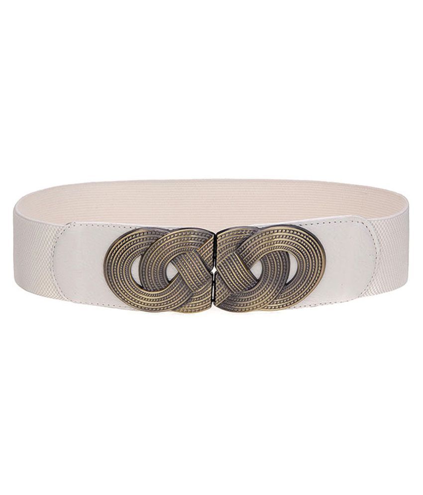     			Livisorb White PU Casual Belt