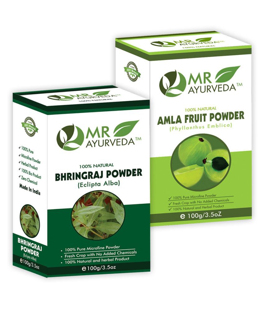     			MR Ayurveda Amla Powder & Bhringraj Powder Hair Scalp Treatment 200 g Pack of 2