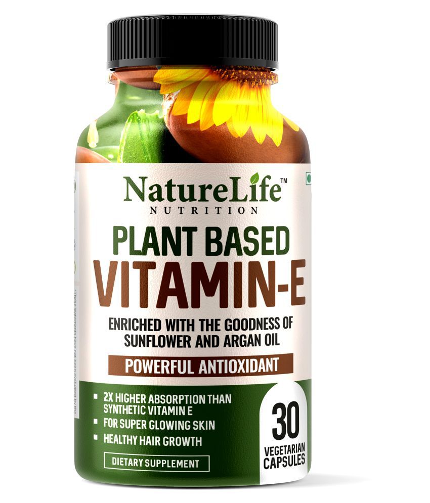 NatureLife Nutrition Plant Based Vitamin E Oil 30 no.s Vitamins Capsule