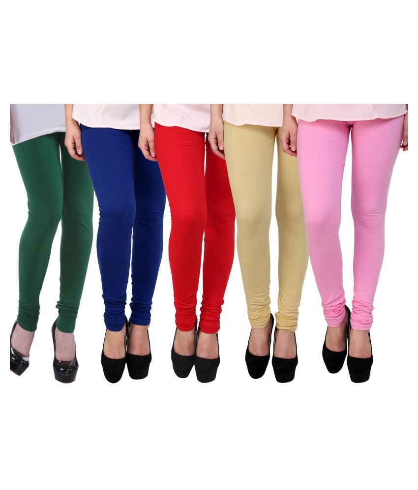     			FnMe Cotton Lycra Pack of 5 Leggings