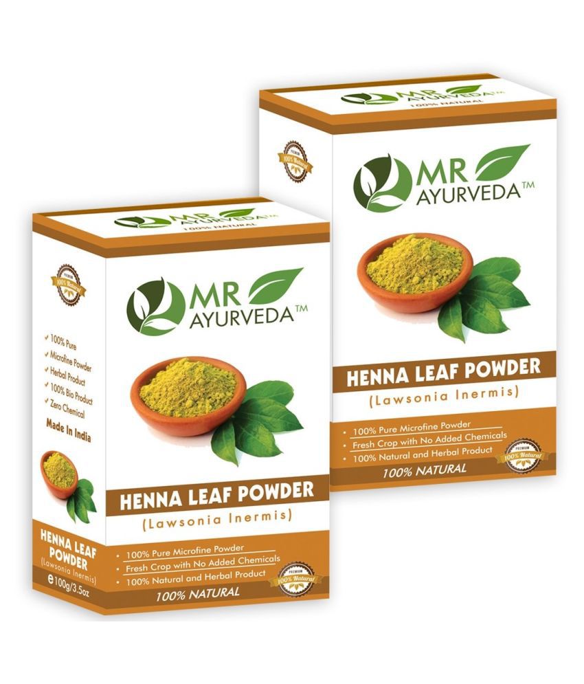     			MR Ayurveda Brown Henna Powder (Hair Color) Ammonia Free Henna 200 g Pack of 2
