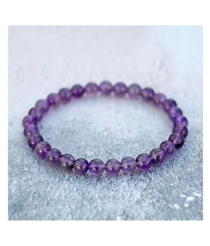     			6 mm Purple Amethyst Natural Agate Stone Bracelet