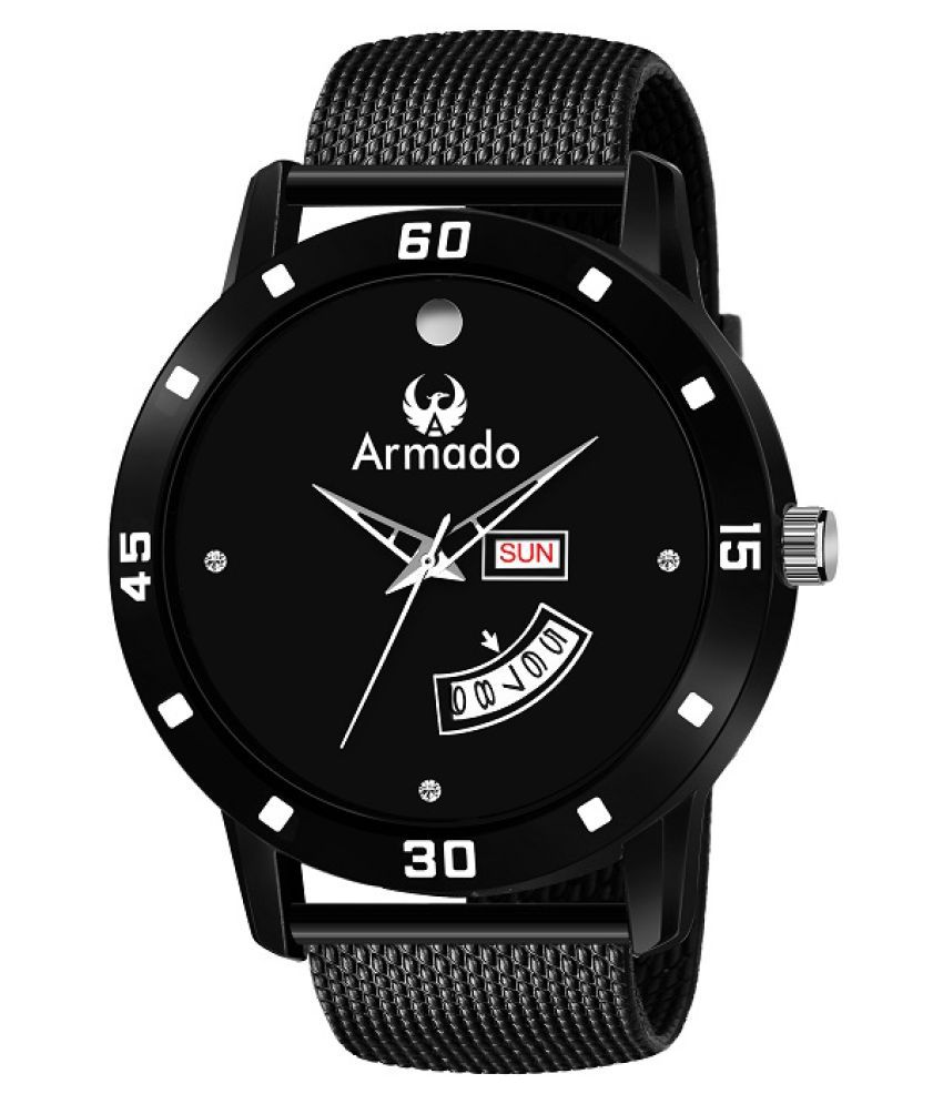     			Armado 1502-BLACK DAY&DATE Stainless Steel Analog Men's Watch