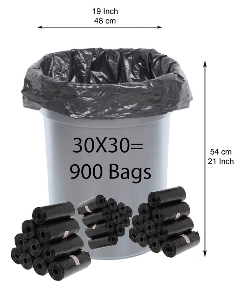 Dustbin Cover Trash Waste Disposal Garbage Bags Medium 19 x 21 Inches