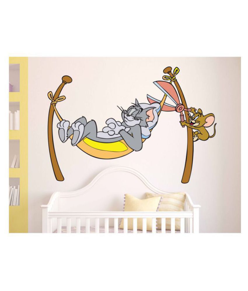     			HOMETALES Tom and Jerry Sticker ( 60 x 85 cms )