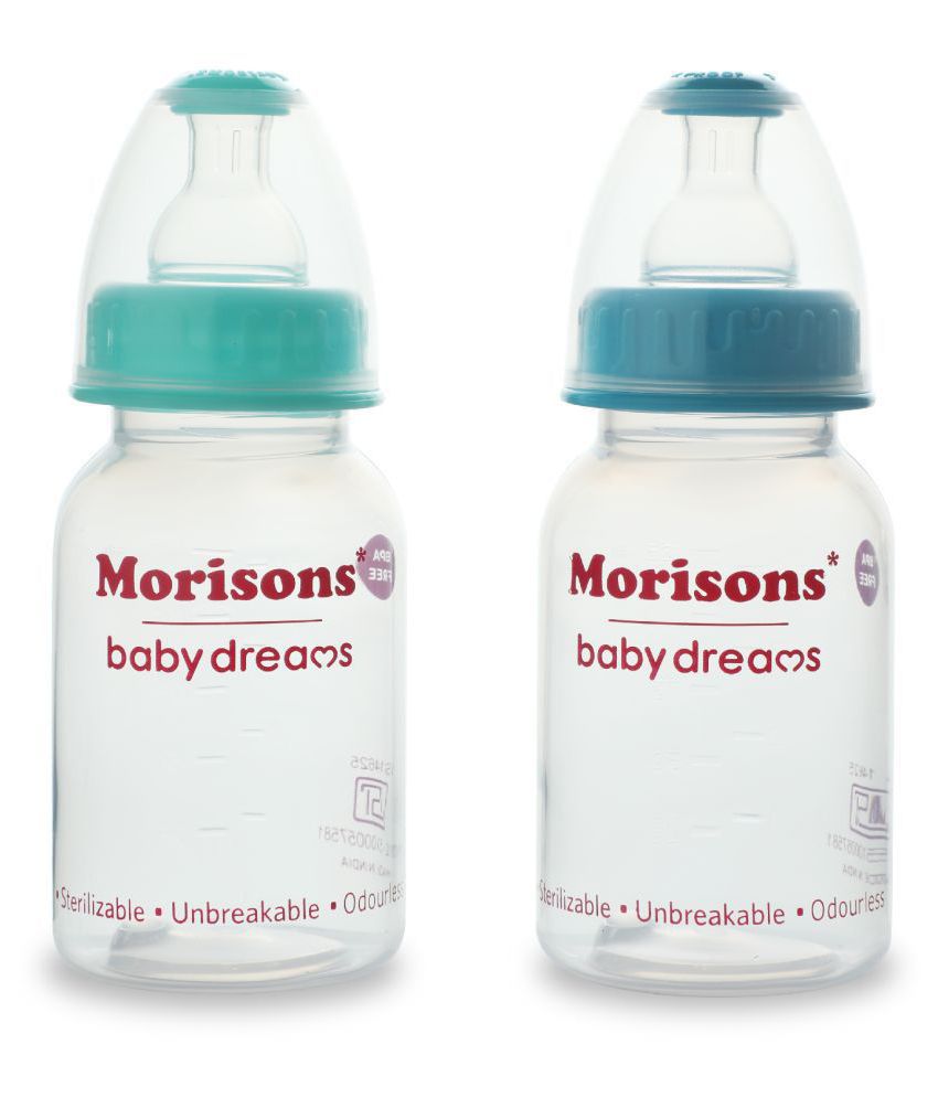 Morisons Baby Dreams SuperDuo Regular PP Feeding Bottle 125 ml (Pack of 2)