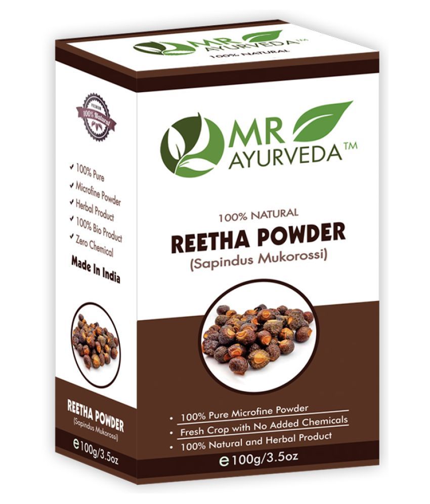     			MR Ayurveda 100% Herbal Reetha Powder Hair Scalp Treatment 100 g