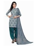 Anand Grey Crepe Unstitched Dress Material