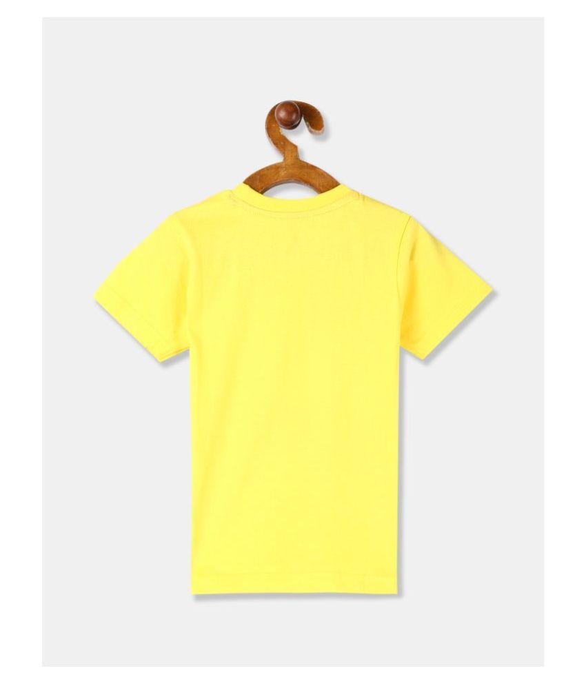 Boys Yellow Short Sleeves Text Print T-Shirt - Buy Boys Yellow Short ...