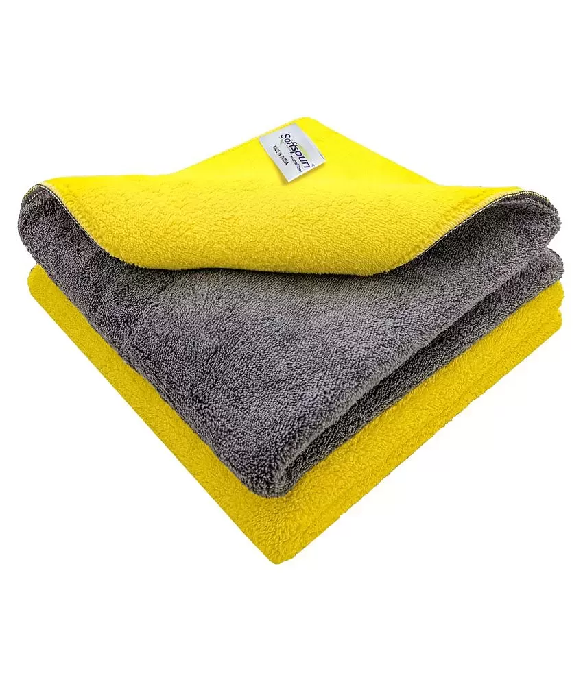SOFTSPUN Microfiber Cloth - 5 pcs - 40x40 cms - 340 GSM Green Dry  Microfiber Cleaning Cloth Price in India - Buy SOFTSPUN Microfiber Cloth -  5 pcs - 40x40 cms 