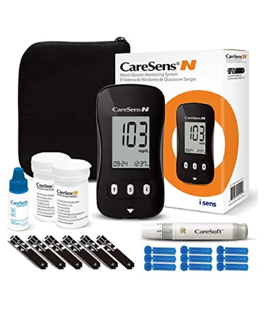     			CARESENS N GLUCOMETER WITH 100 STRIPS