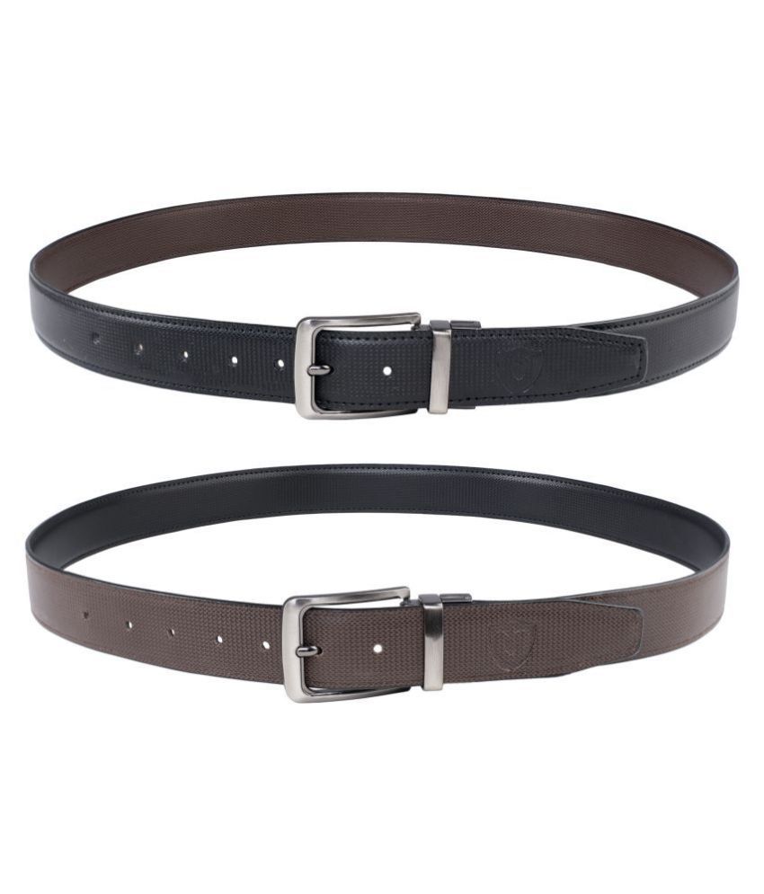     			Keviv Black Leather Casual Belt