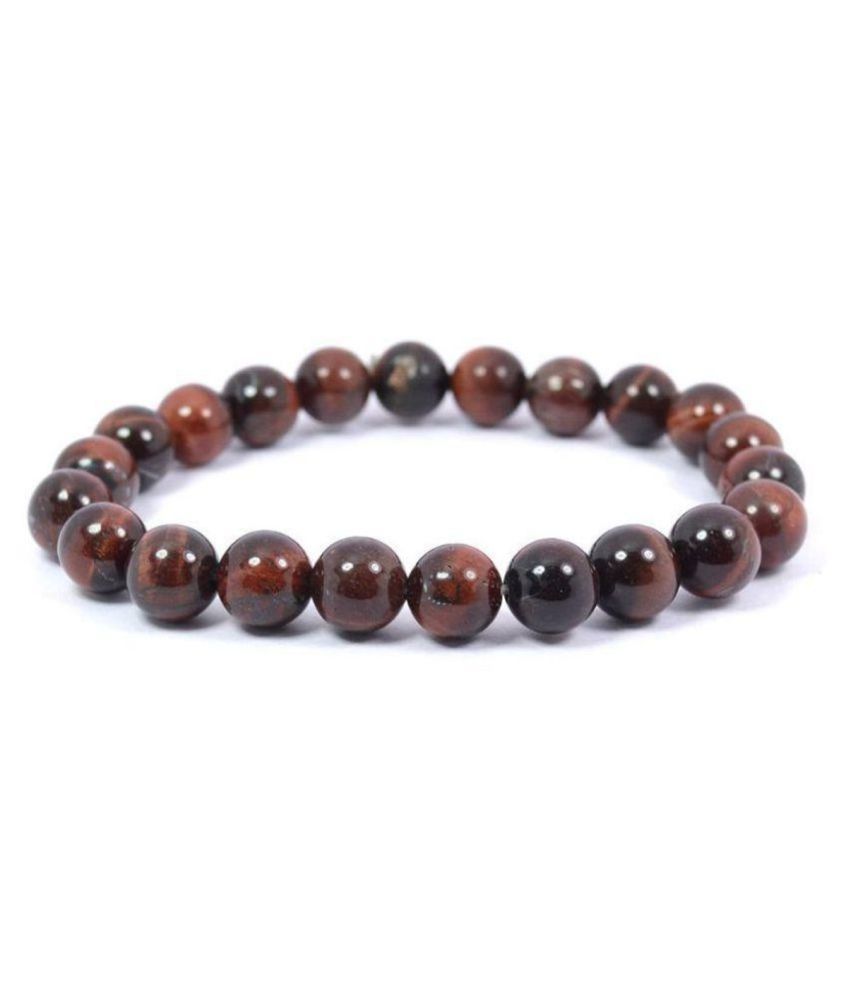     			12mm Red Tiger Eye Natural Agate Stone Bracelet