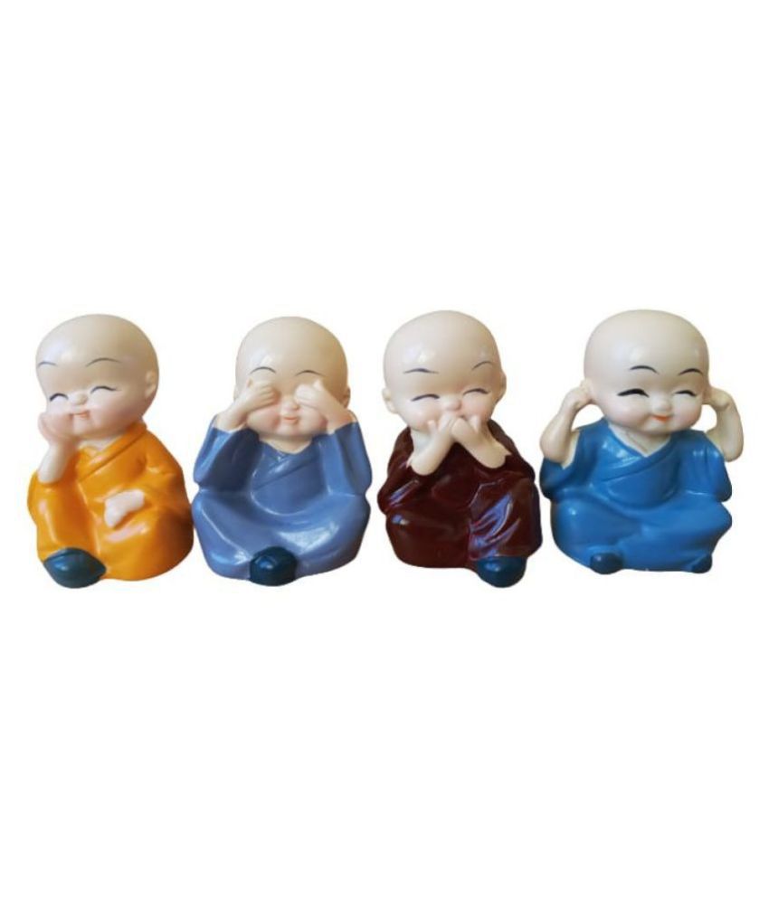     			AARCH Buddha Monks Statues Resin Buddha Idol 5 x 4 cms Pack of 1