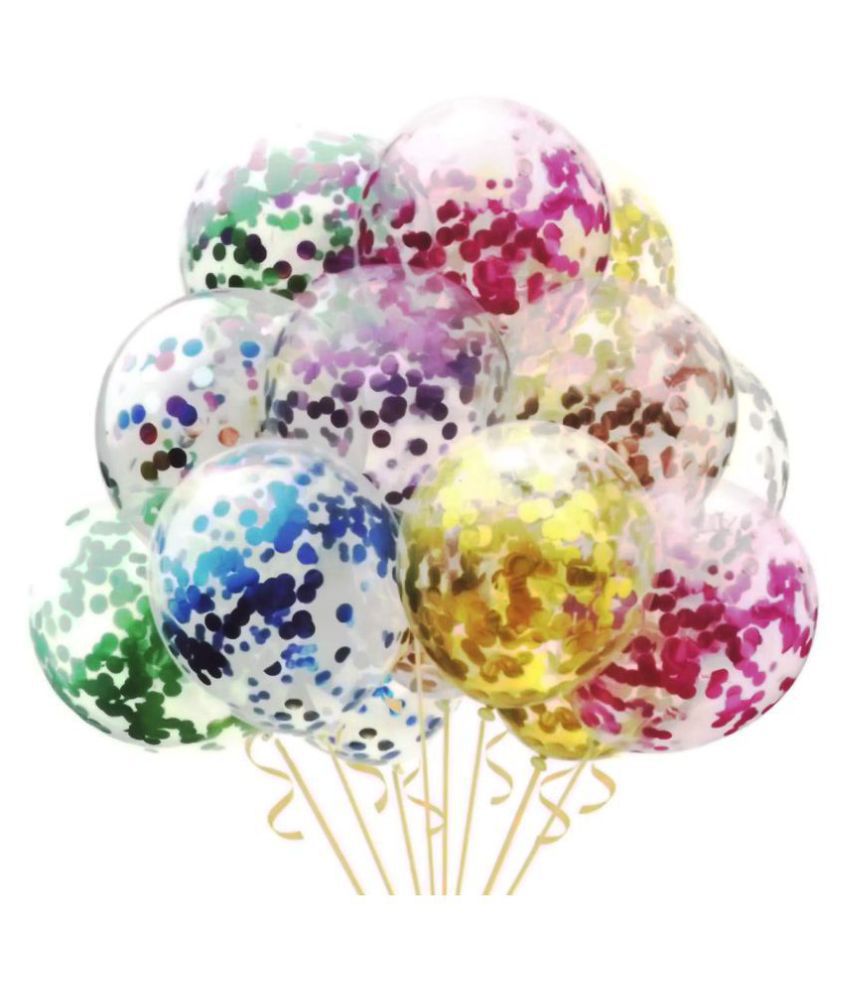     			Sana Party Decoration Balloons with Multi Colored Pre-Filled Confetti (Set of 10)