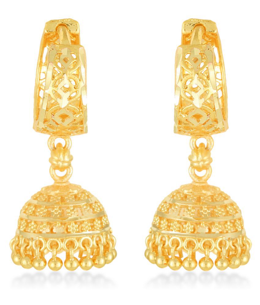     			Vighnaharta Traditional wear Gold Plated alloy jhumka Bali Earring for Women and Girls (VFJ1247ERG)