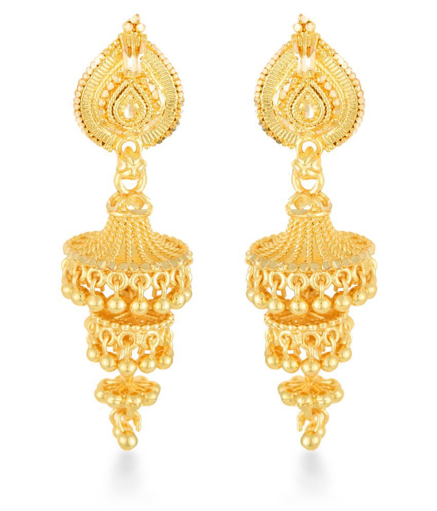     			Vighnaharta Traditional, wedding and Party wear Gold Plated alloy jhumki Earring for Women and Girls (VFJ1249ERG)