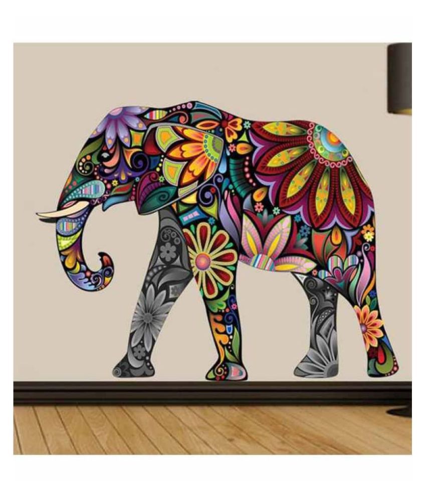     			StickersKart Abstract Elephant Sticker ( 60 x 90 cms )