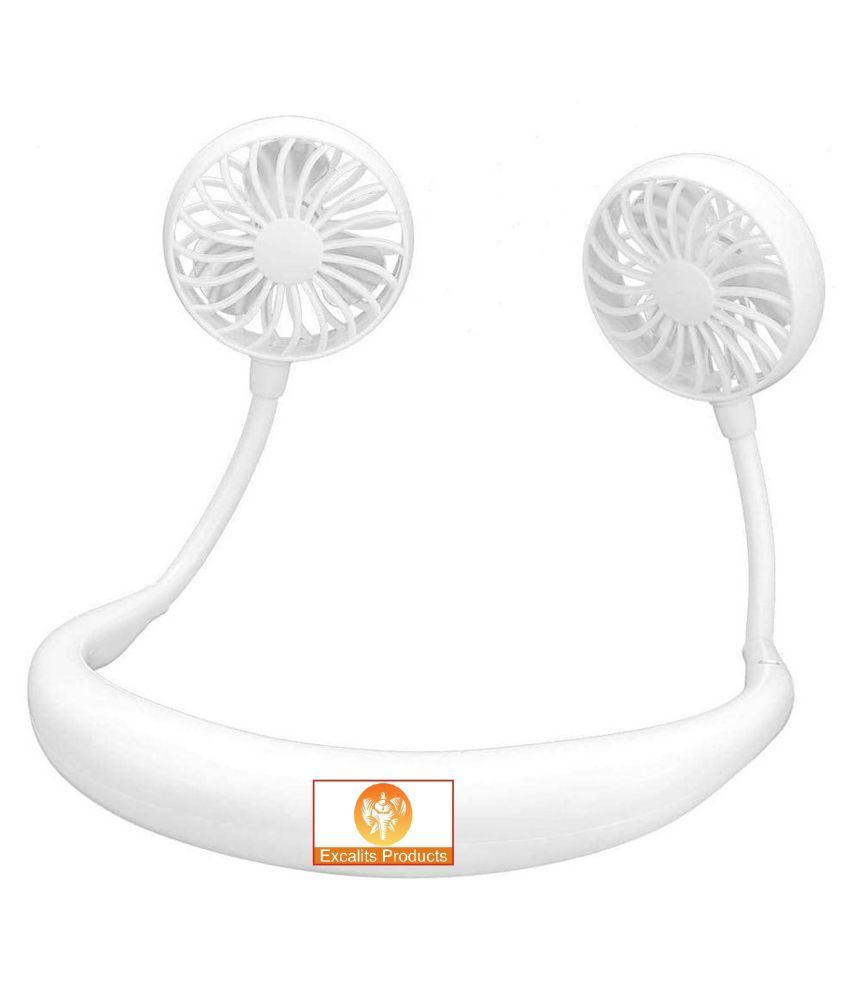 Hands Free Portable Neck Fan Rechargeable Mini USB Personal Battery Operated With 3 Speed Strong Wind 360 Adjustable High Flexibility Wearable Fan for