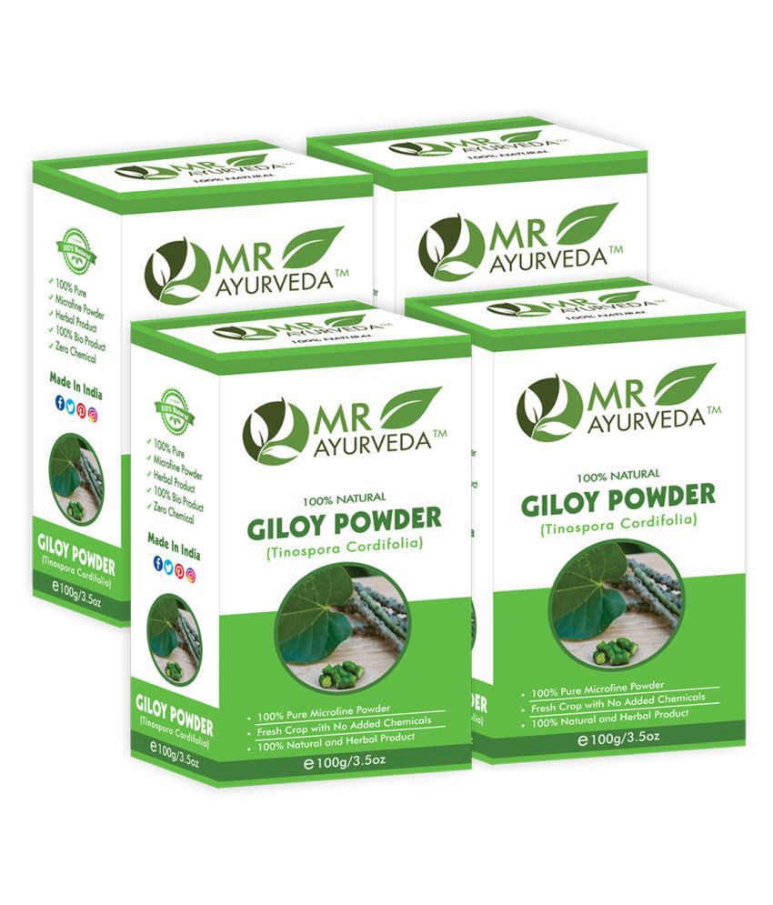     			MR Ayurveda 100% Organic Giloy Powder Hair Scalp Treatment 400 g Pack of 4
