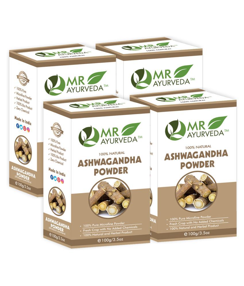     			MR Ayurveda Natural Ashwagandha Powder Hair Scalp Treatment 400 g Pack of 4