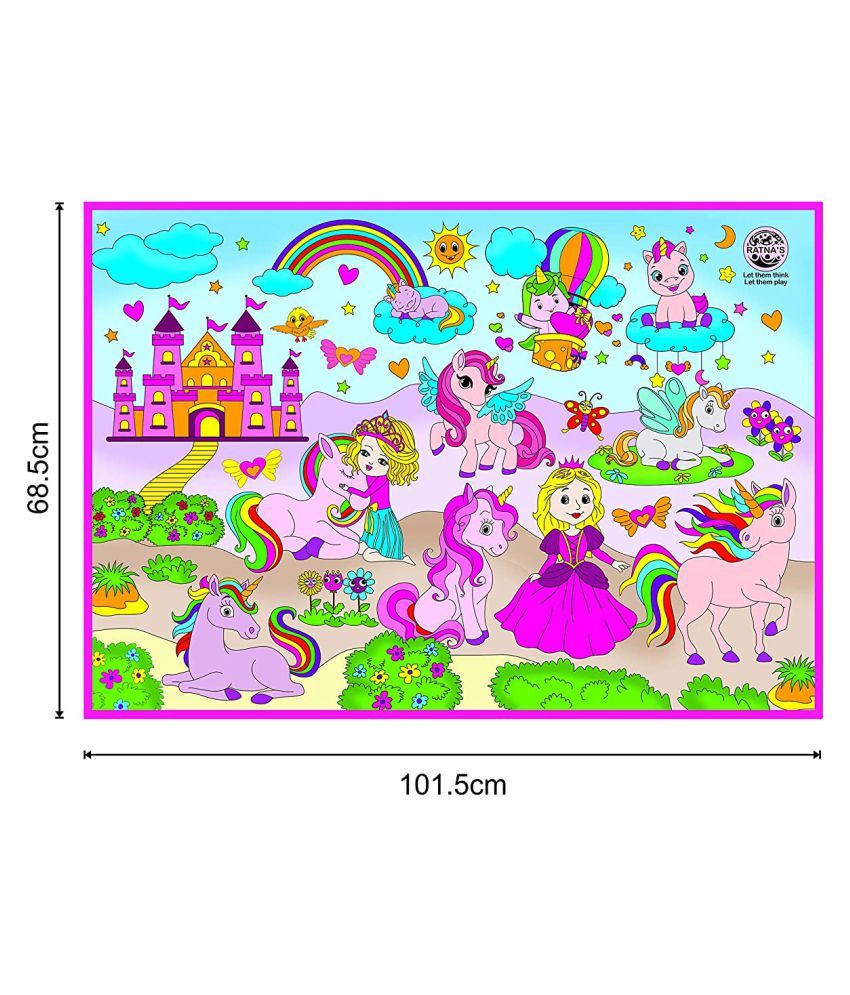 Premium Quality My Colouring MAT for Kids Reusable and Washable. Big