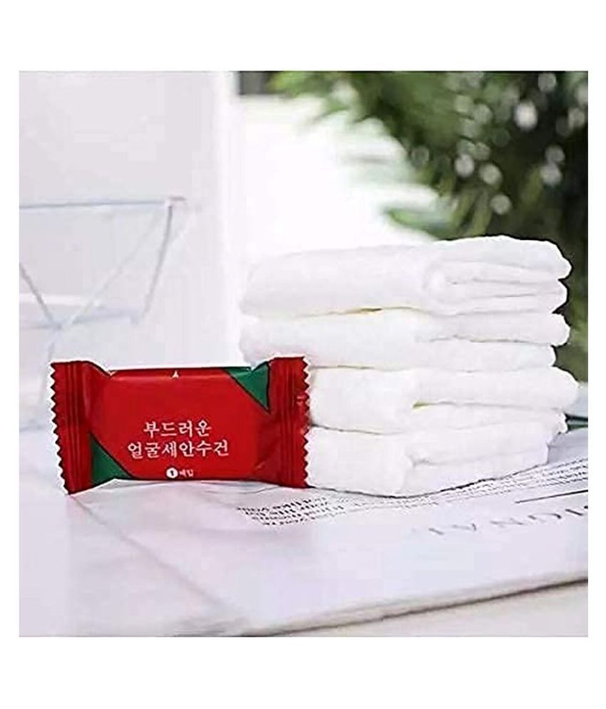     			Gatih Disposable Towel Tablet Tissue Magic Compressed Capsules Cloth Dry Wipes ( 5 Pcs ) Pack of 5