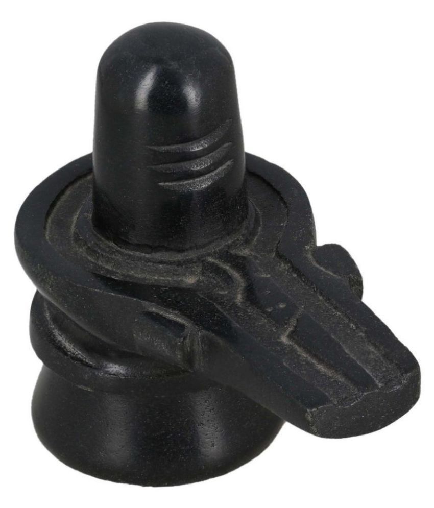     			Neo Classic Black Marble Stone Shivling for Pooja (Marble, Black) 1" Inch