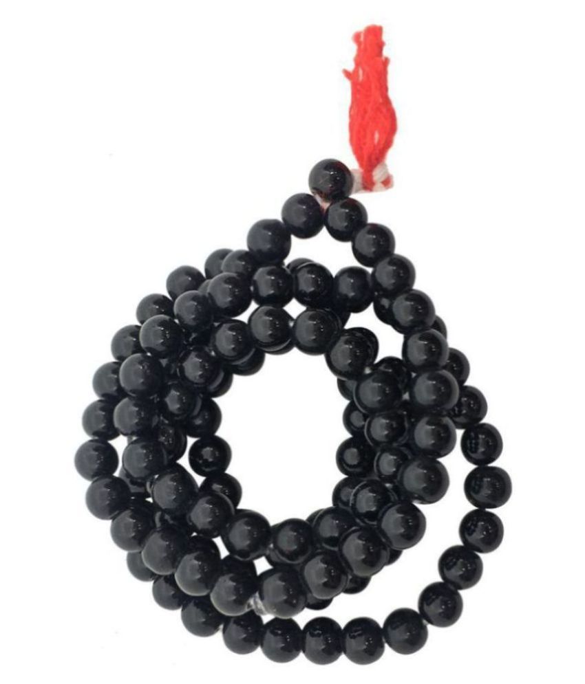     			JSK COLLECTION  Kali Hakik Mala / Black Agate (108+1) Beads Rosary For Chanting & Wearing