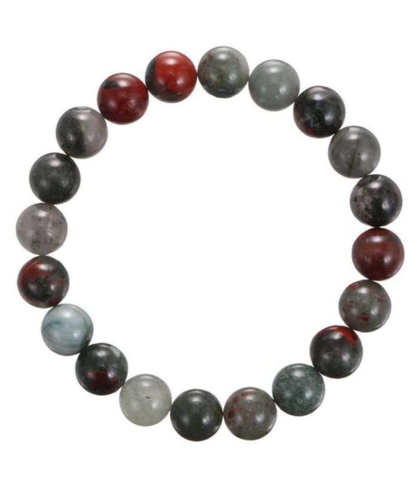     			8mm Red and Multi Colour Africa Bloodstone Natural Agate Stone Bracelet