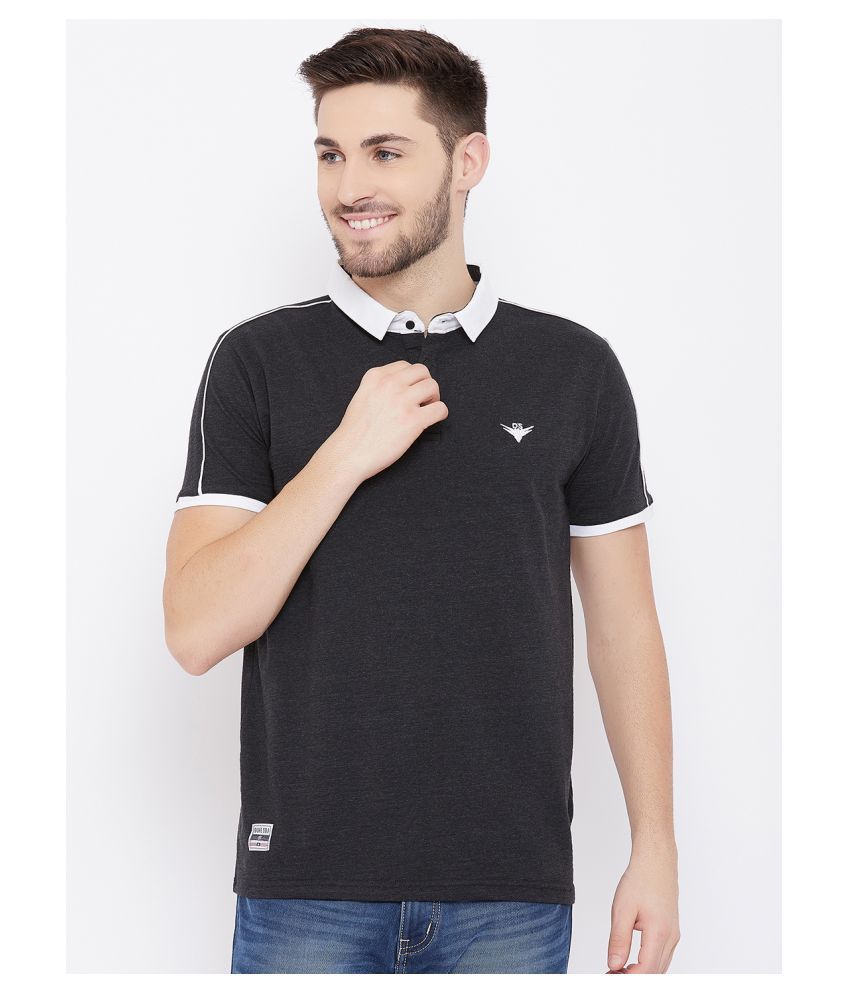     			Duke Black Plain Polo T Shirt