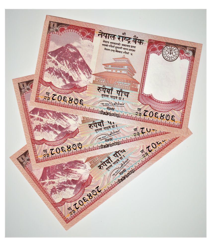     			{Value Pack} 5 Rupees - Nepal Rare Issue Pack of 3 UNC Excellent New Condition at Just 999/- - - Price Like Never Before - - - Buyer Receive safely Packed item - - - - -