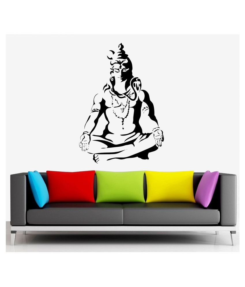     			Asmi Collection Meditating God Shiva Wall Sticker ( 90 x 60 cms )
